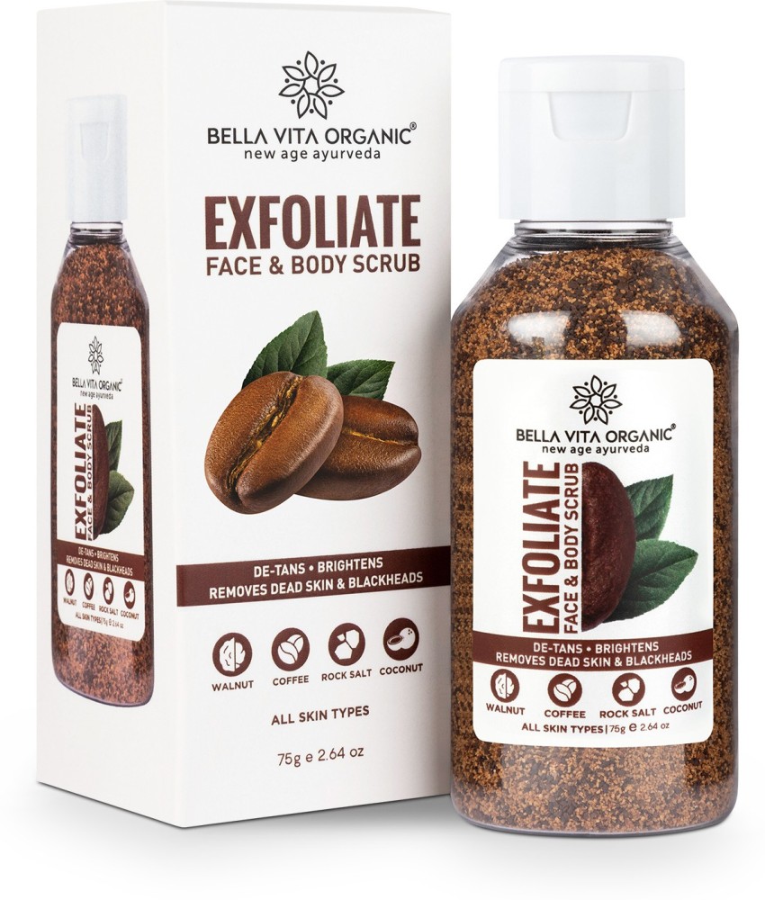 Bella vita organic Coffee Face Body Scrub For Skin Brightening