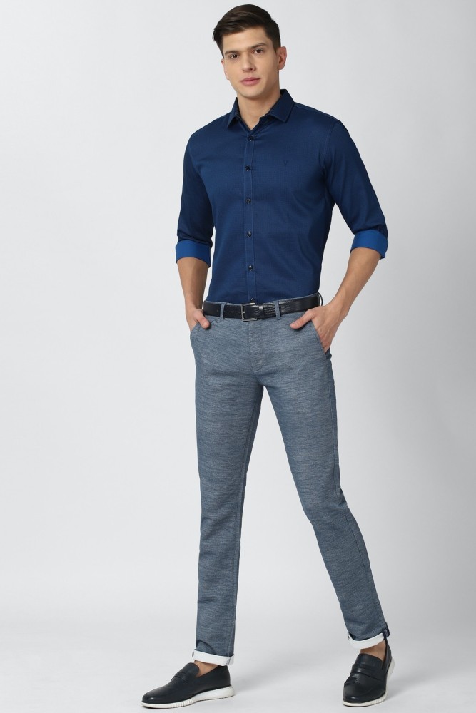 Gray pants best sale dark blue shirt