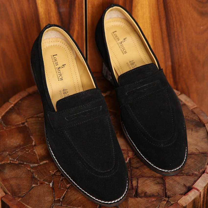 Buy Handmade Italian Suede Leather Penny Tassel Loafers - Louis Stitch