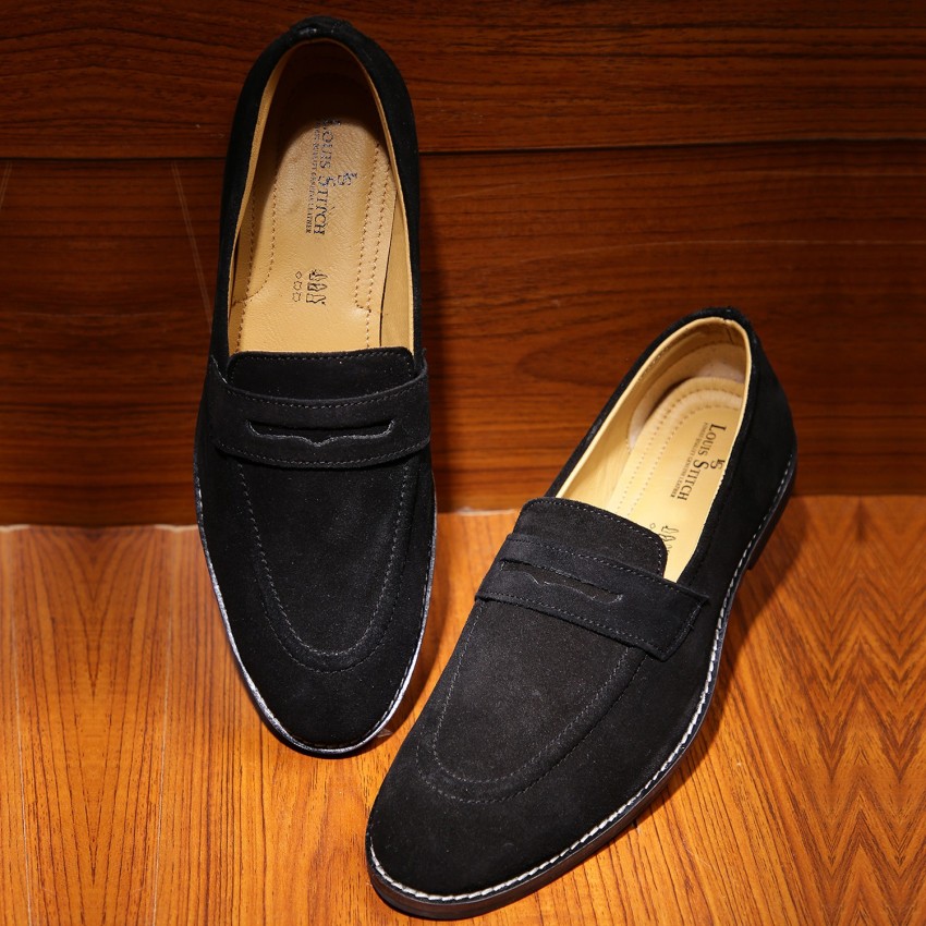 Louis Stitch Loafers And Moccasins : Buy Louis Stitch Italian Handmade  Brown Plain Formal Mocassins Shoes for Men Online