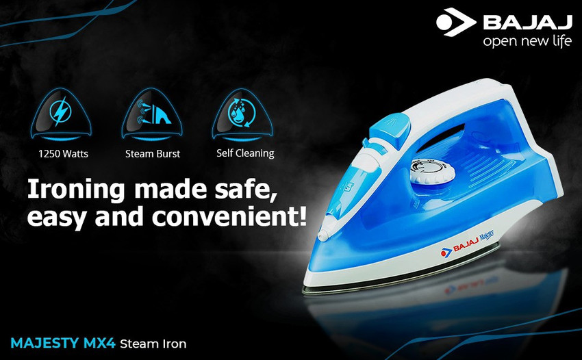 Bajaj majesty steam iron on sale