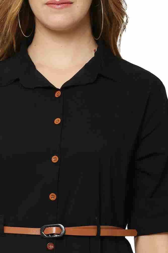 Girls black dress outlet shirt