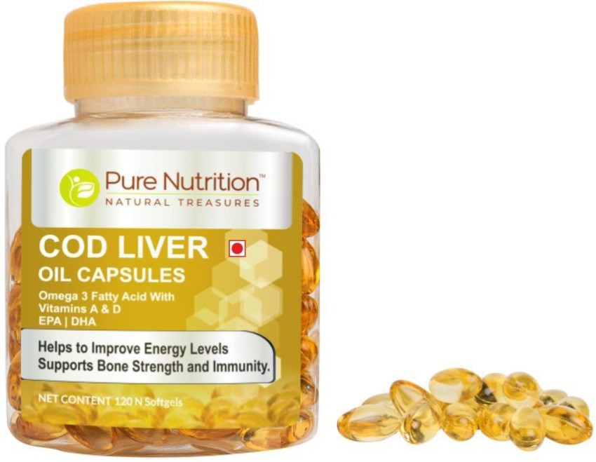 Pure Nutrition COD Liver Oil with Omega 3 Fatty Acid Vitamin A