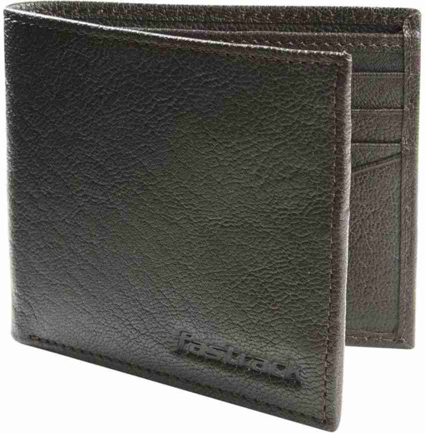 Fastrack Men Casual Brown Genuine Leather Wallet