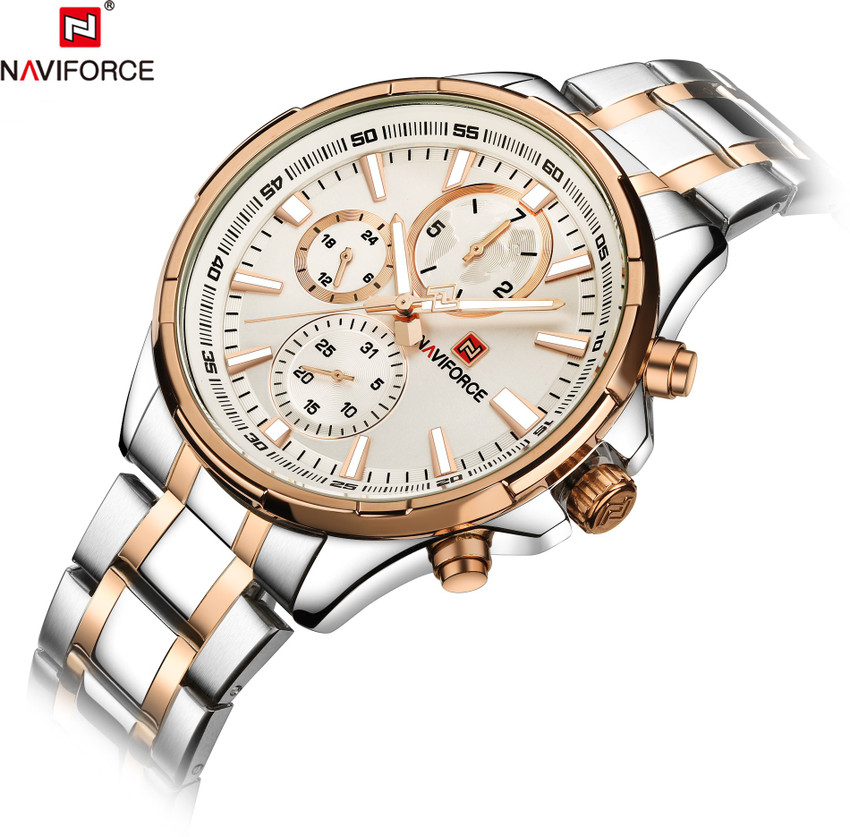 NAVIFORCE 9089S Quartz silver white Stainless Steel multifunctinal