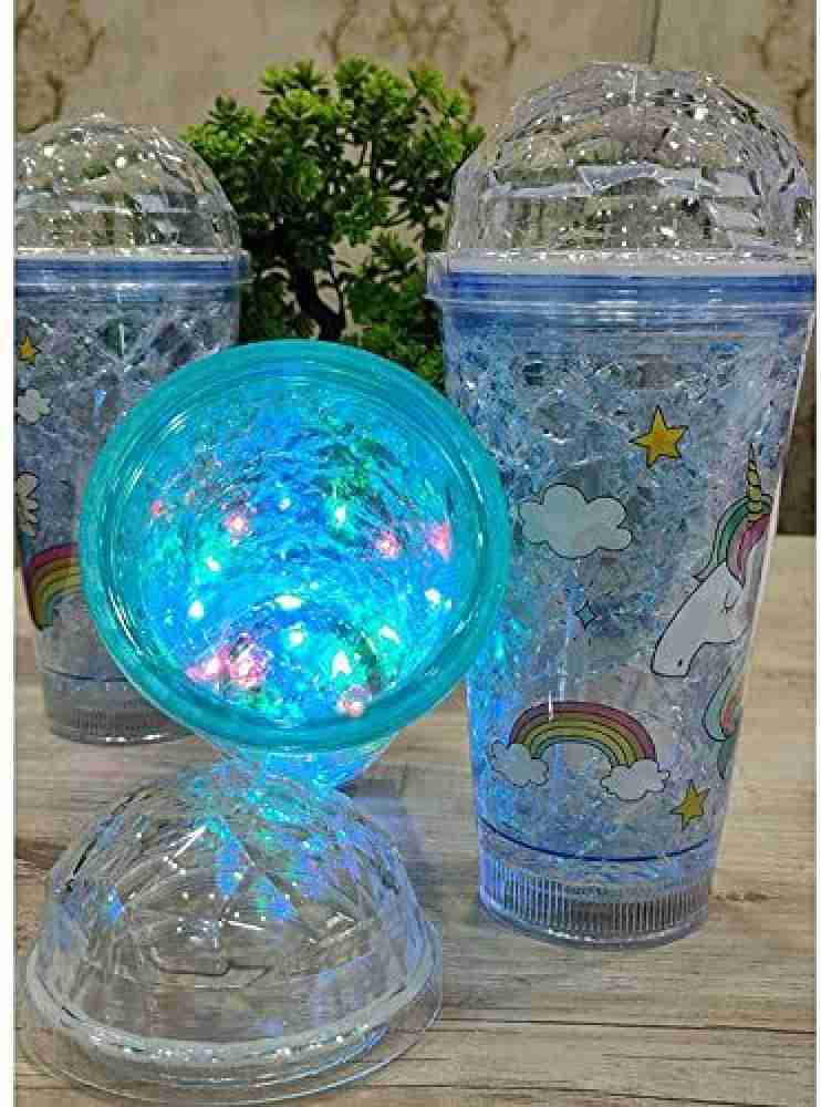 Elipsis Space Wall Design Cute Sipper Glass/Tumbler with Straw 500