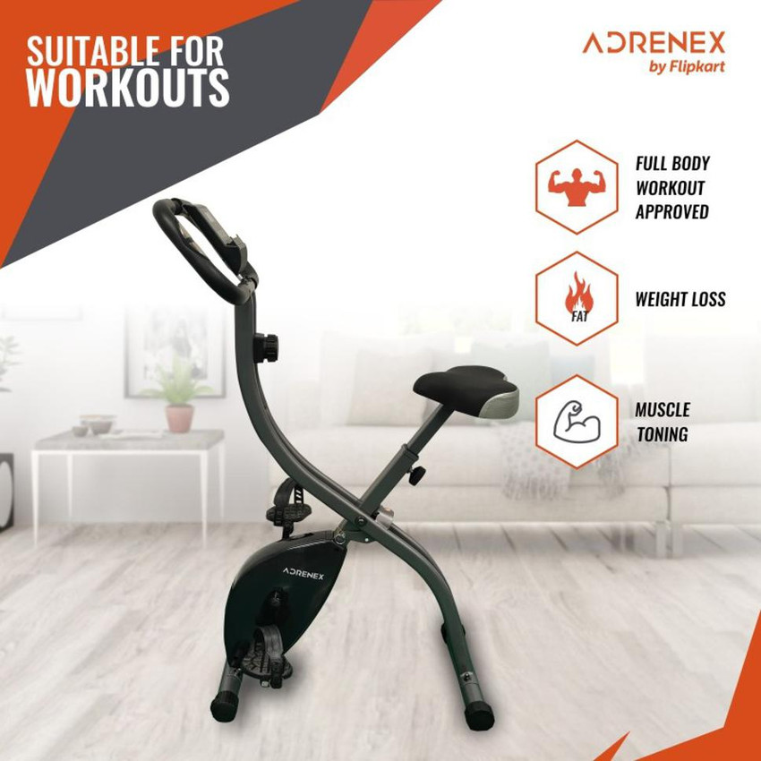 Adrenex by Flipkart X Bike Pro 100 Exercise Bike Foldable for Home Gym Exercise Machine for weightloss Folding Bike Exercise Bike