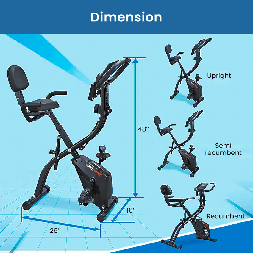 AGARO Empire Exercise Cycle 3 in 1 Magnetic X Bike Indoor