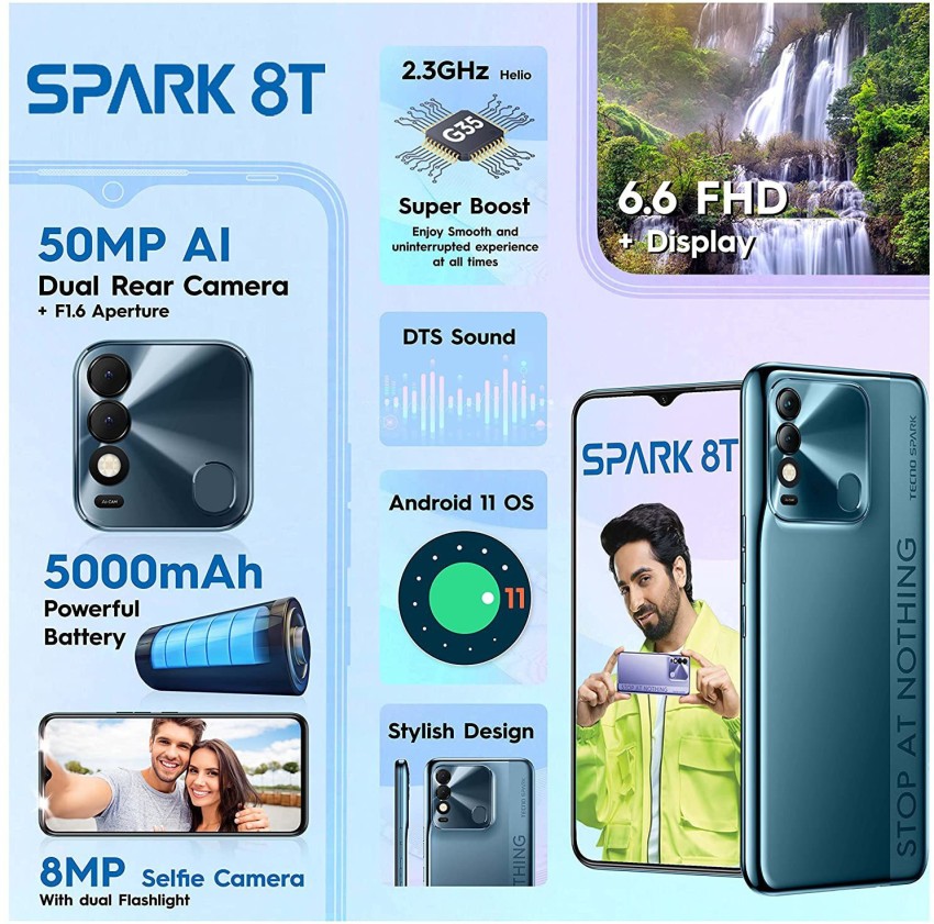 tecno spark 8t flipkart