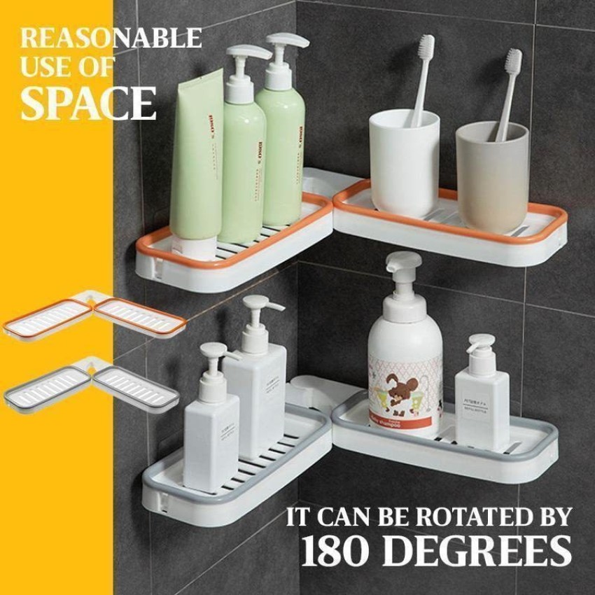 Rotating Shower Caddy  Adhesive Shower Shelf for Inside Shower