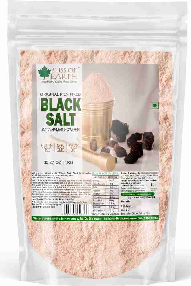 Bliss of Earth Authentic Kiln Fired Black Salt, Kala Namak for Healthy  Cooking (2x1kg) Pack Of 2 Black Salt Price in India - Buy Bliss of Earth  Authentic Kiln Fired Black Salt