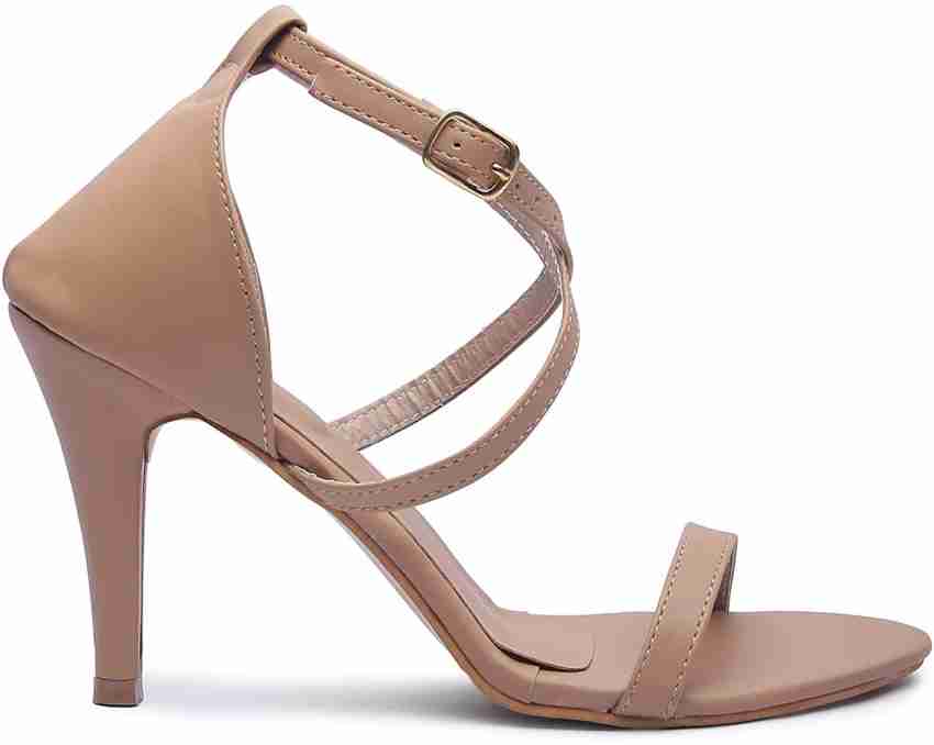 Beige best sale strappy heels