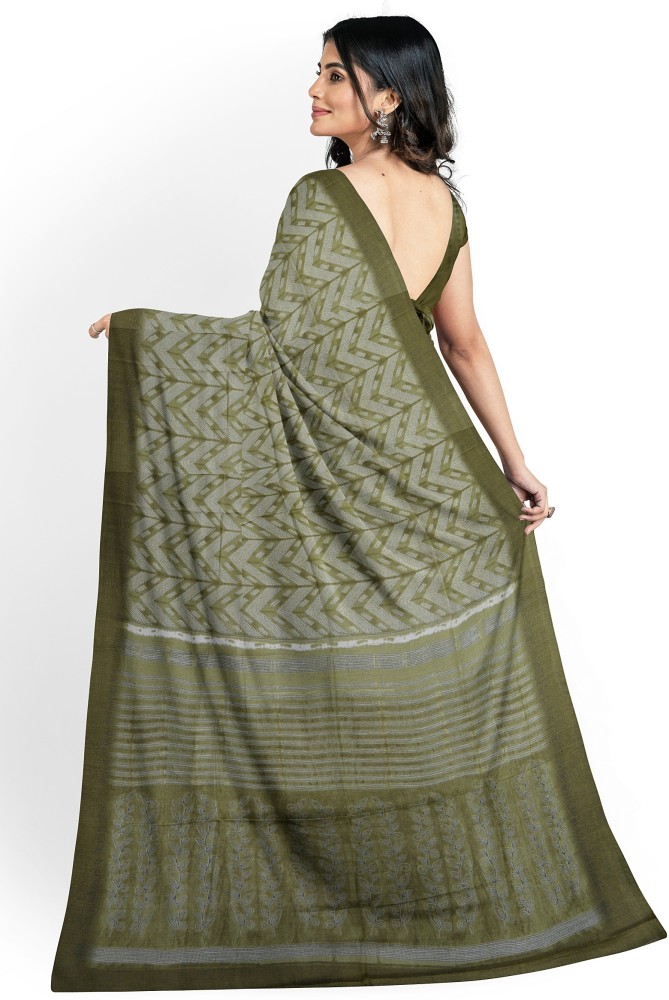Buy Off White Handloom Tussar Silk Saree Online at Jaypore.com