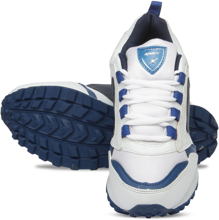 Sparx Men SM 8 White Navy Blue Running Shoes For Men