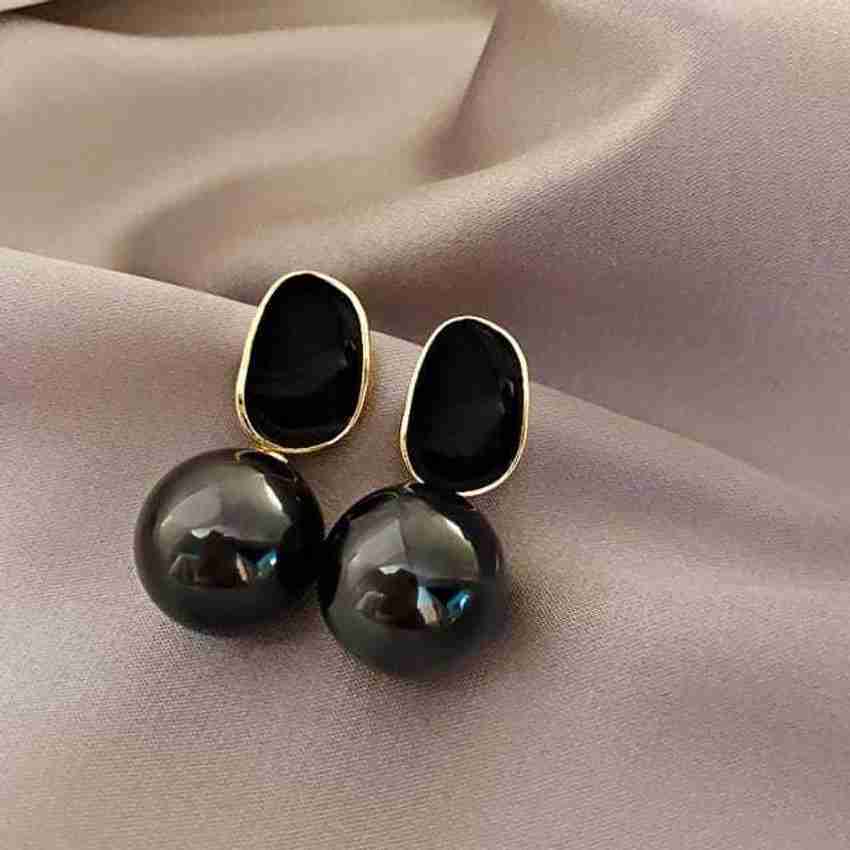 Buy BlueShine Korean Black drop Earrings for Women Girls western Trendy Party Wear Stylish Alloy Drops Danglers Online at Best Prices in India Flipkart