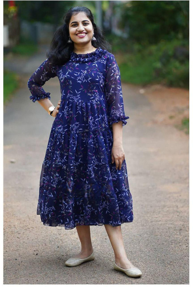 Blue and white deals dress design