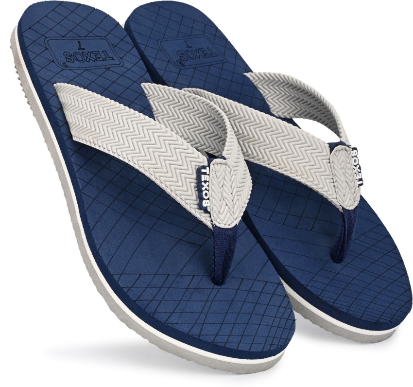 Men's Blue Indian Impressions Kabootar Natural Rubber Slippers