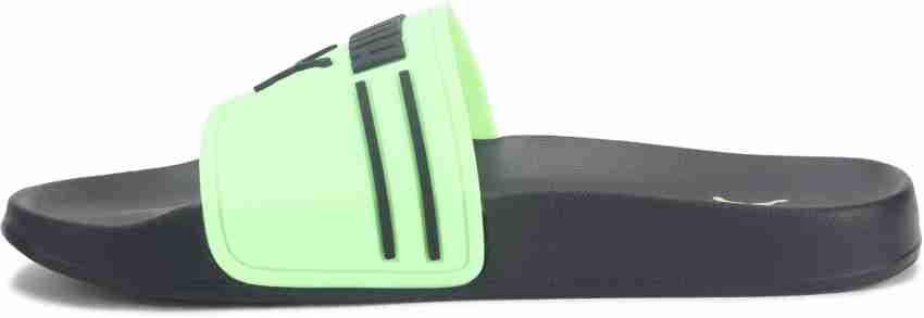 Lime green clearance puma slides