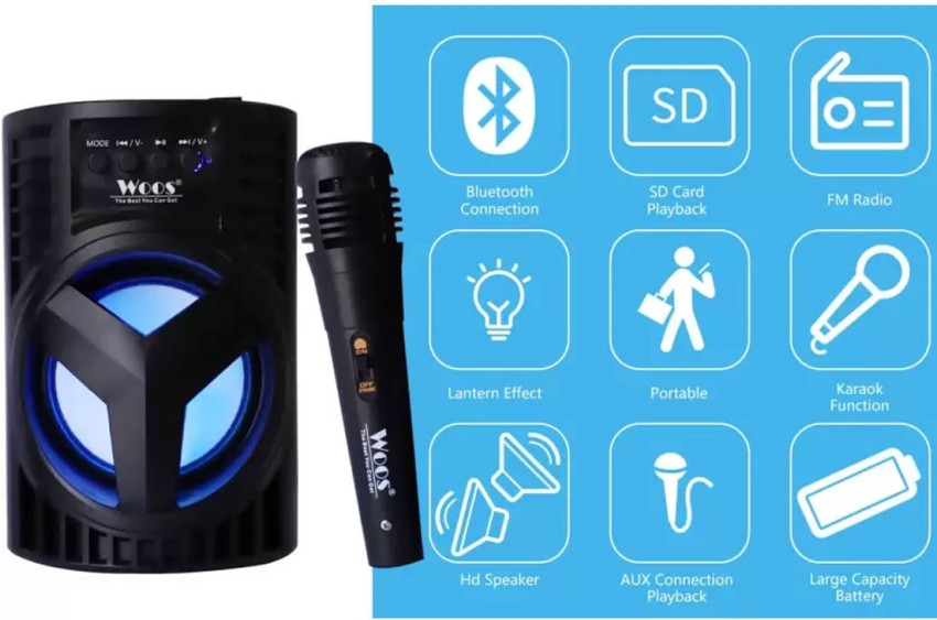 Portable Wireless Bluetooth RGB LED Speaker 360° Loud Stereo