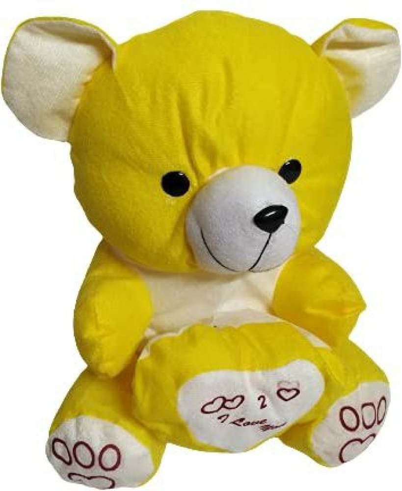 yellow and white teddy bear