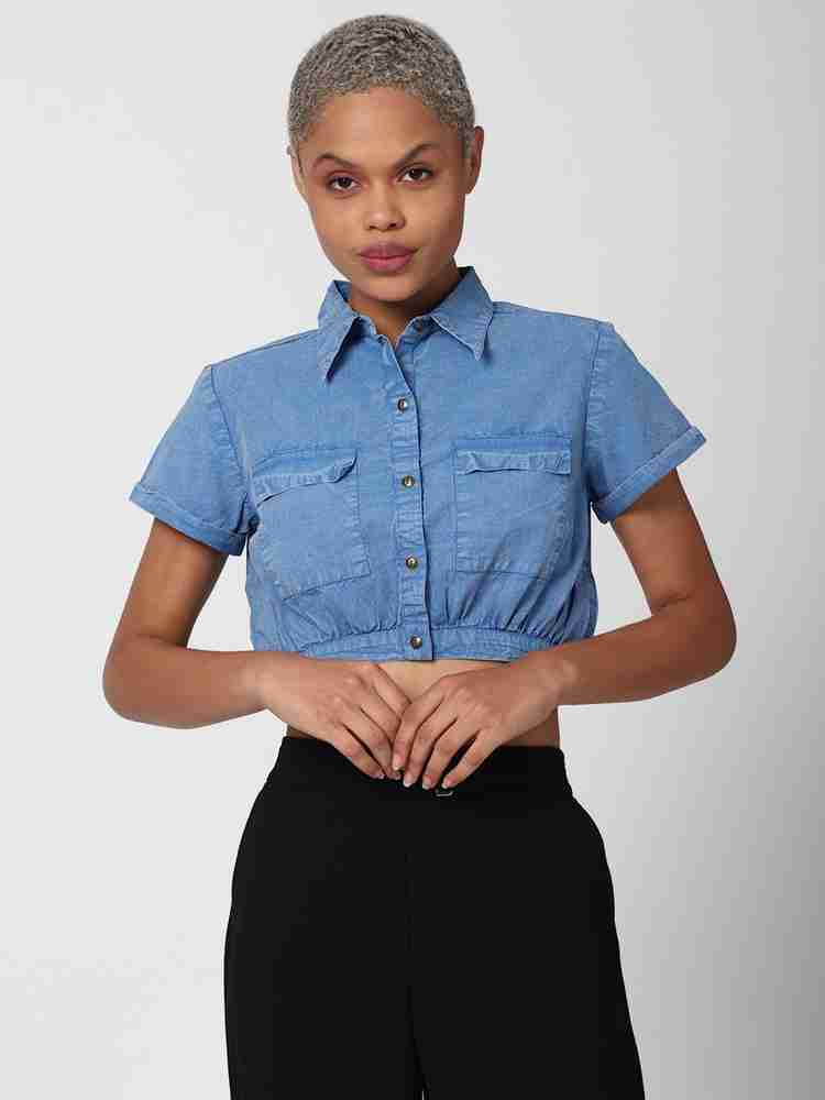 FOREVER 21 Casual Solid Women Blue Top Buy FOREVER 21 Casual Solid Women Blue Top Online at Best Prices in India Flipkart