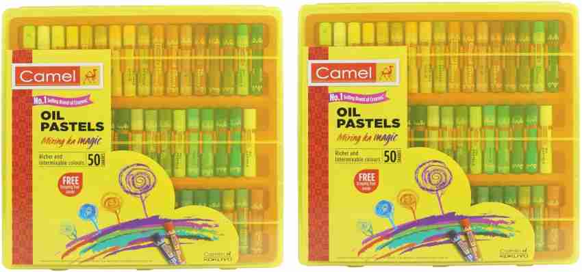 Camlin 50 oil pastels with Reusable Plastic Box - oil pastels