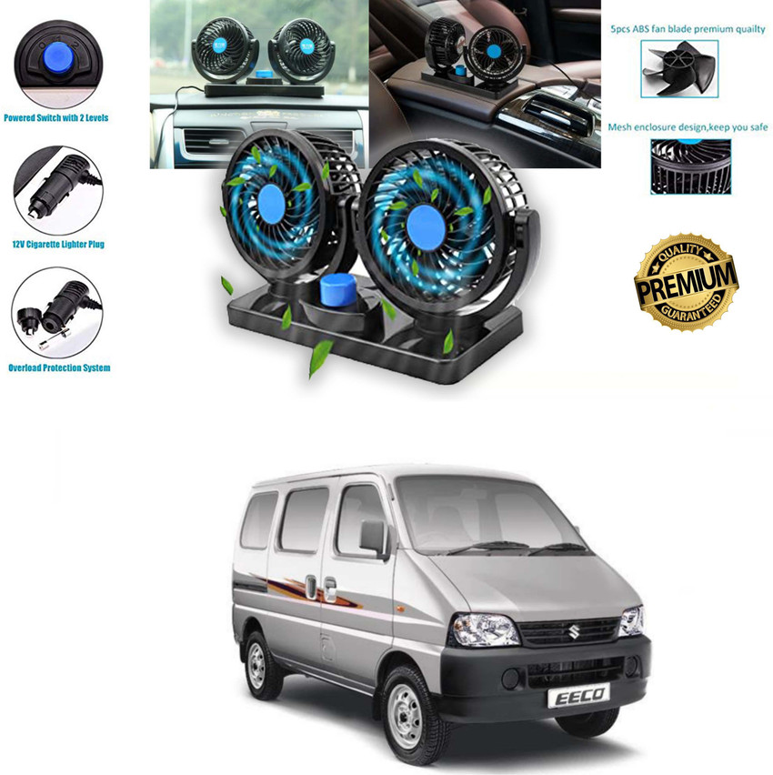 Gadiparts Car Fan 12V 360 Head 2 Speed Quiet Strong for Ecco Car