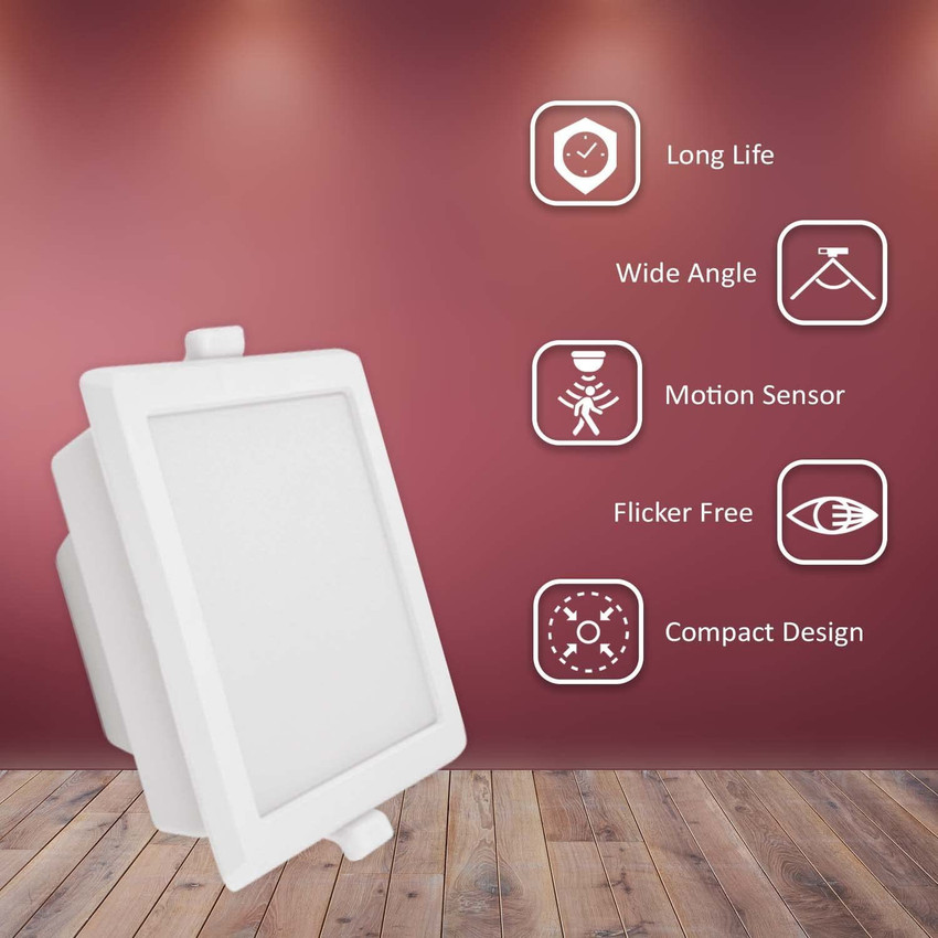 Jaquar 15-Watt Strella Smart LED Motion Sensor Panel Light(Square,Cool  White,Pack of 2) Recessed Ceiling Lamp Price in India - Buy Jaquar 15-Watt  Strella Smart LED Motion Sensor Panel Light(Square,Cool White,Pack of 2)