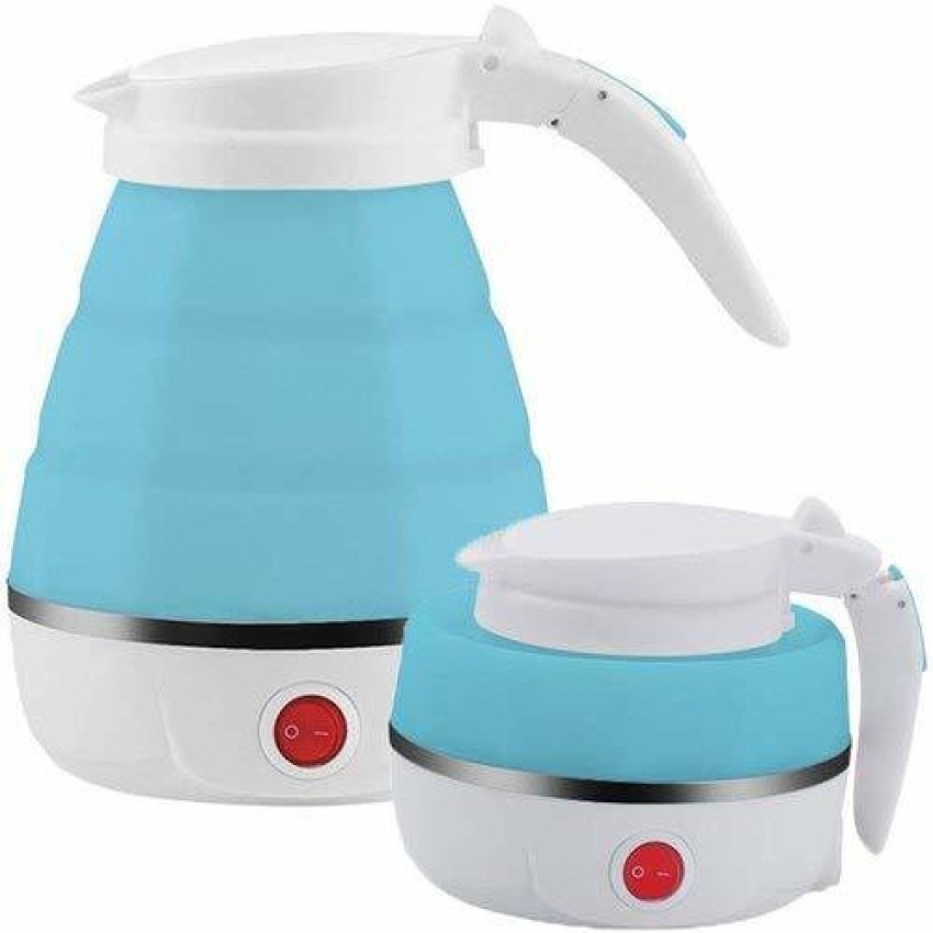 Buy Foldable Electric Kettle 600ml Kettle for Travelling  Mini Boiler for  Hot Water Portable Travel kettle For Home & Office Use Silicone Fast  Boiling Hot Water Boiler & Tea Heater White