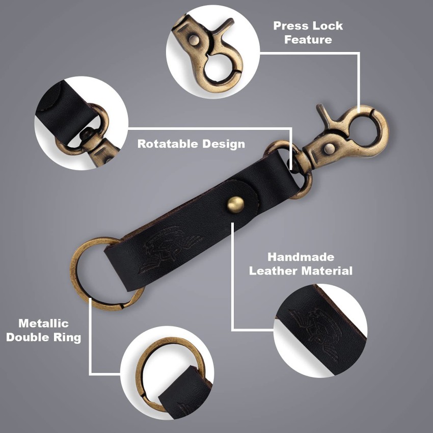 Buy Spearmint Leather Keyring Genuine EPI Leather Loop Key Fob Online in  India 