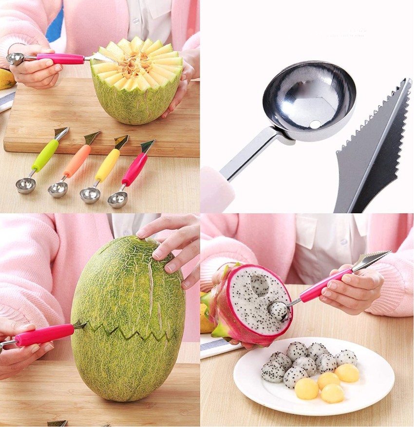 Multi Functional Dual Head Melon Baller Scoop For Fruit Carving