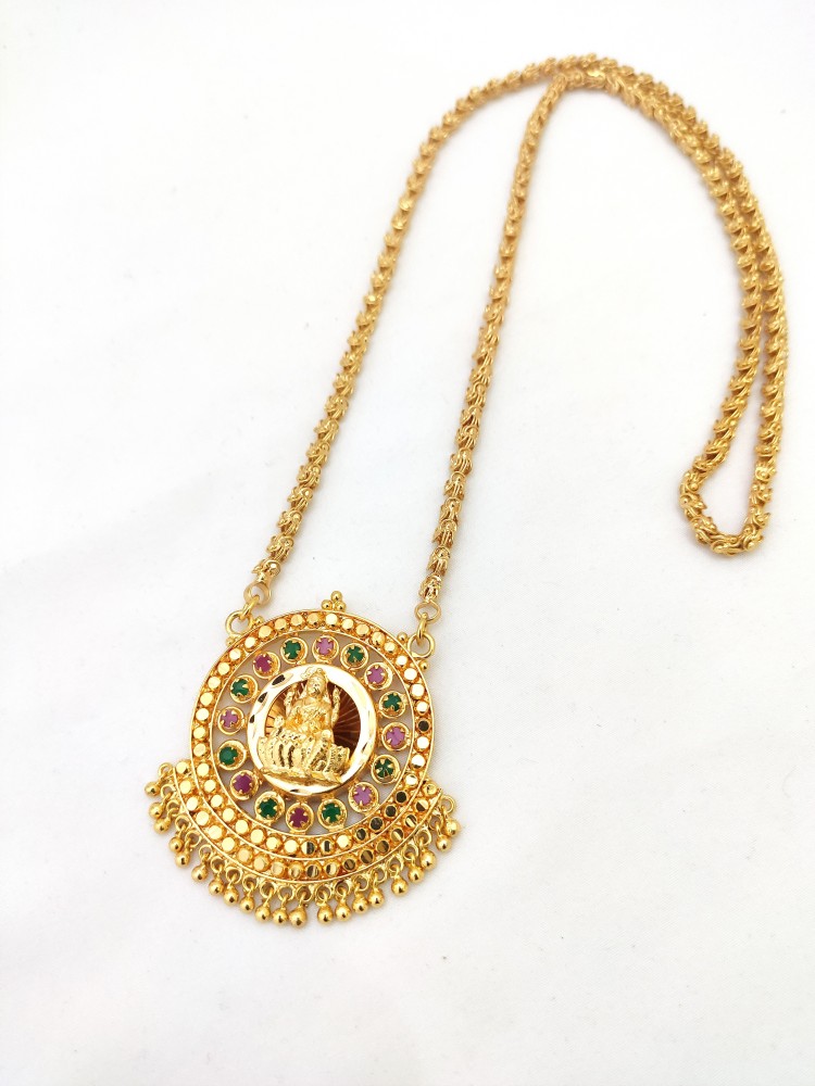 Hanaa Laxmi One Gram Gold Covering Micro Plated Jewellery Short Kodi Necklace Chain Gold-plated Plated Alloy Chain