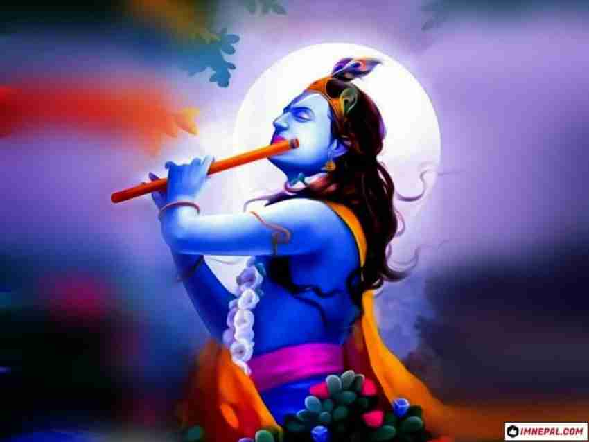 Lord krishna Poster Photographic Paper Religious posters in