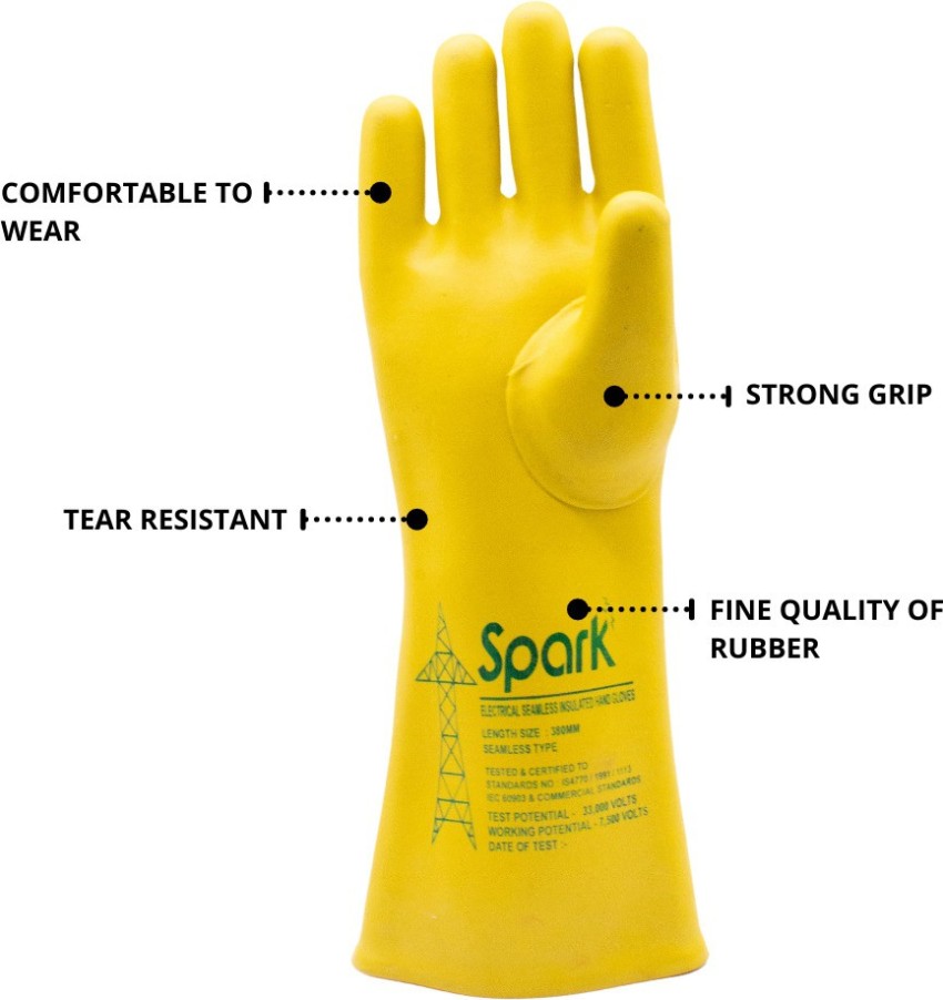 Industrial 11 KV Electrical Hand Gloves Shock Proof Safety Gloves