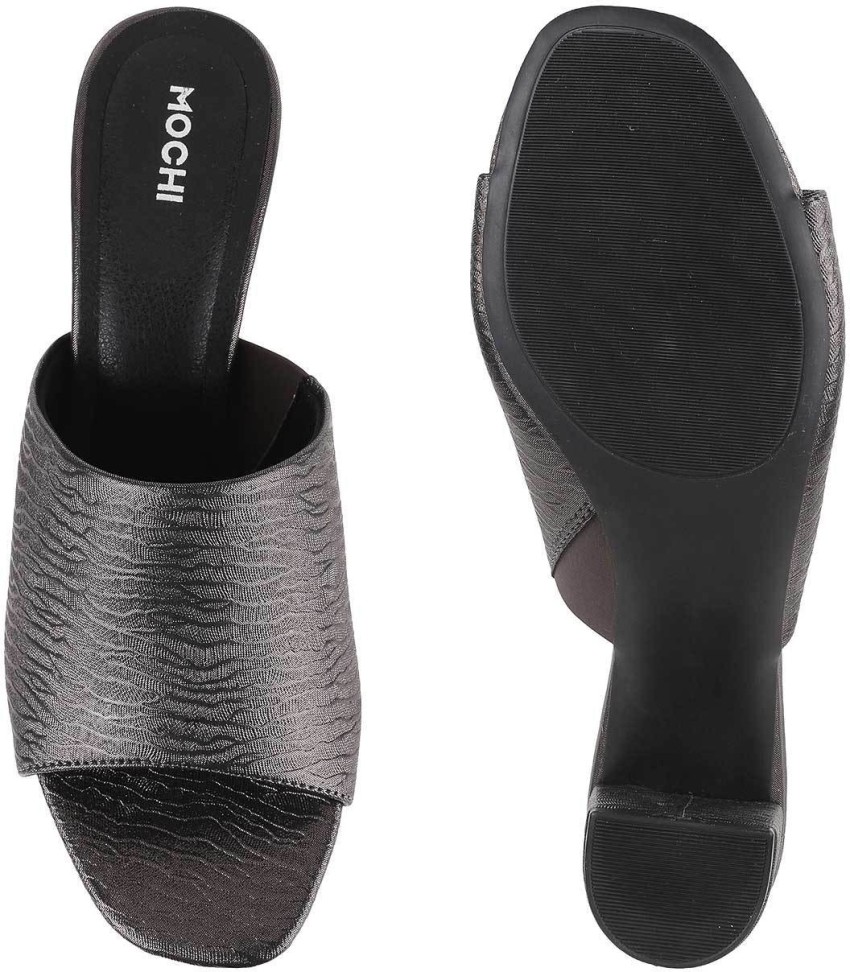 MOCHI Women Grey Heels - Buy MOCHI Women Grey Heels Online at Best