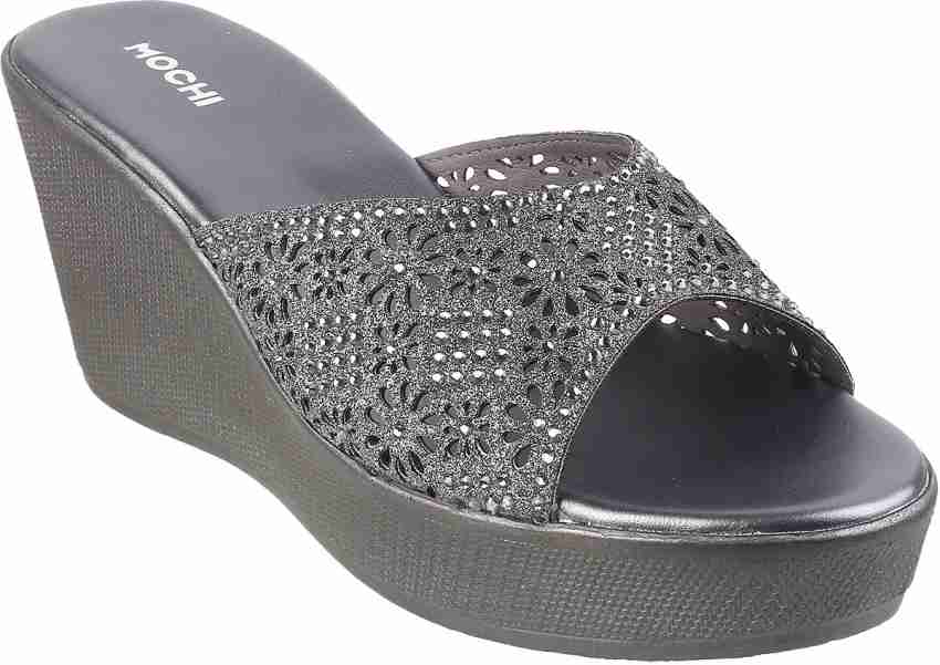 MOCHI Women Grey Wedges - Buy MOCHI Women Grey Wedges Online at Best Price  - Shop Online for Footwears in India