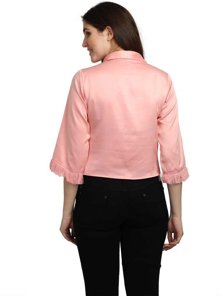 Smarty Pants Women Solid Casual Pink Shirt - Buy Smarty Pants
