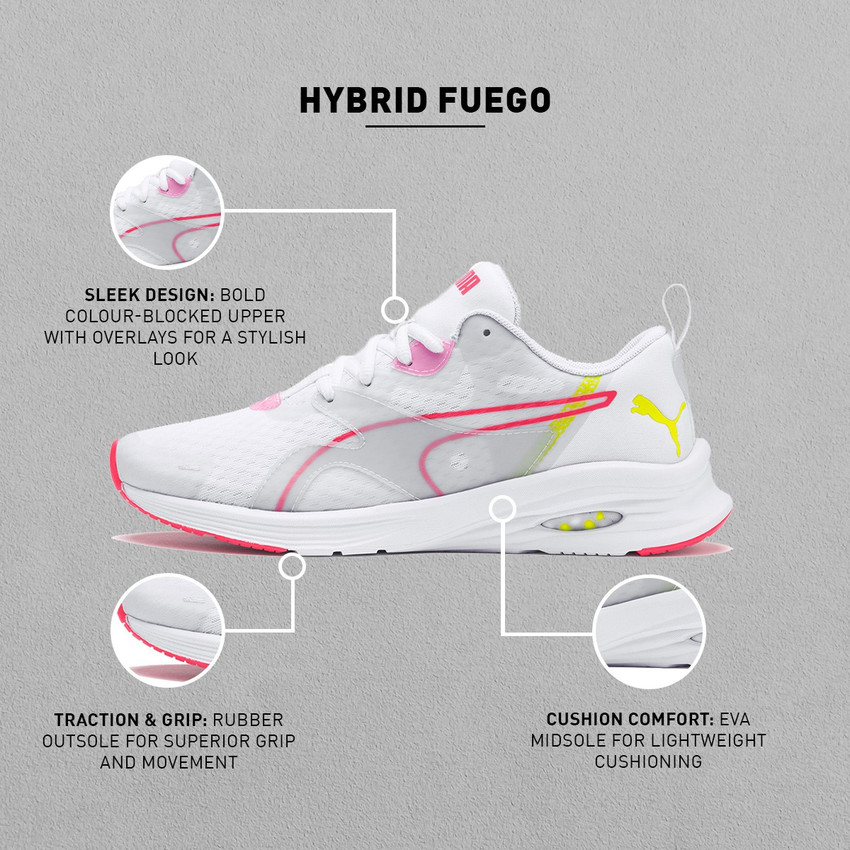 Puma best sale hybrid white
