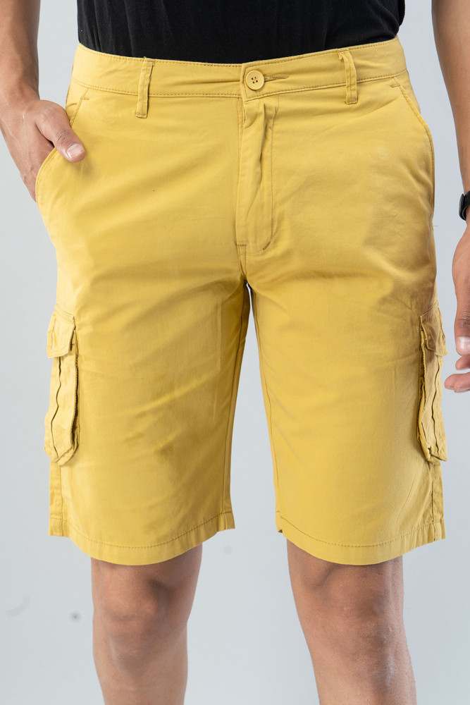 Yellow cargo shorts outlet