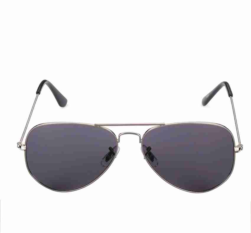 Black flat aviator sunglasses top