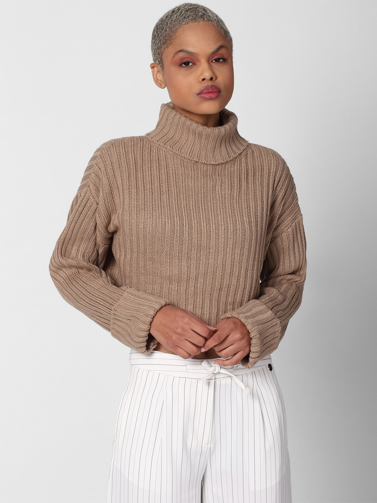 FOREVER 21 Woven High Neck Casual Women Beige Sweater Buy FOREVER 21 Woven High Neck Casual Women Beige Sweater Online at Best Prices in India Flipkart