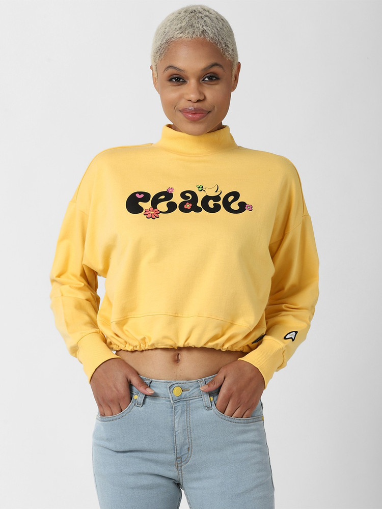Forever 21 yellow sweatshirt shop