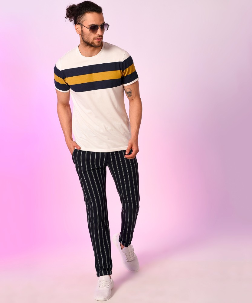 CAMPUS SUTRA Striped Men Blue Track Pants - Buy CAMPUS SUTRA Striped Men  Blue Track Pants Online at Best Prices in India