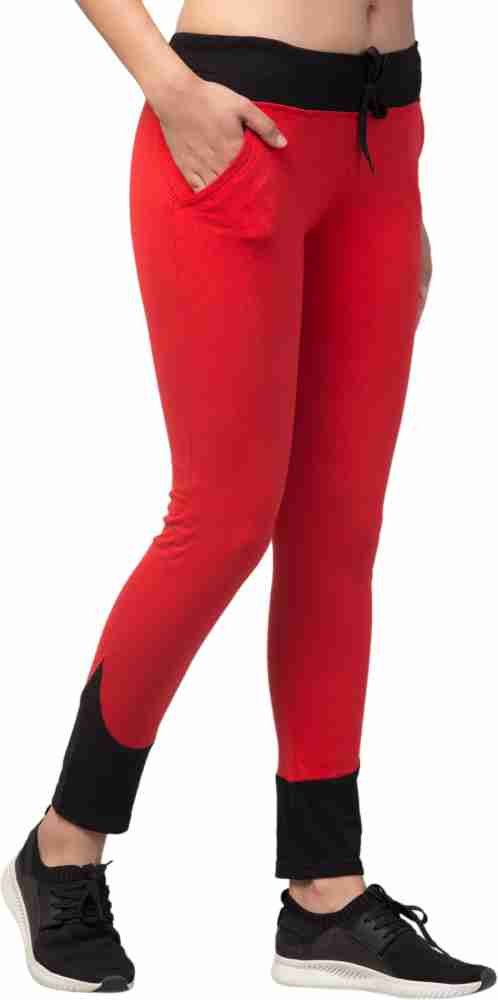 Buy online Red Cotton Track Pants from bottom wear for Women by Sakhi Sang  for ₹499 at 67% off