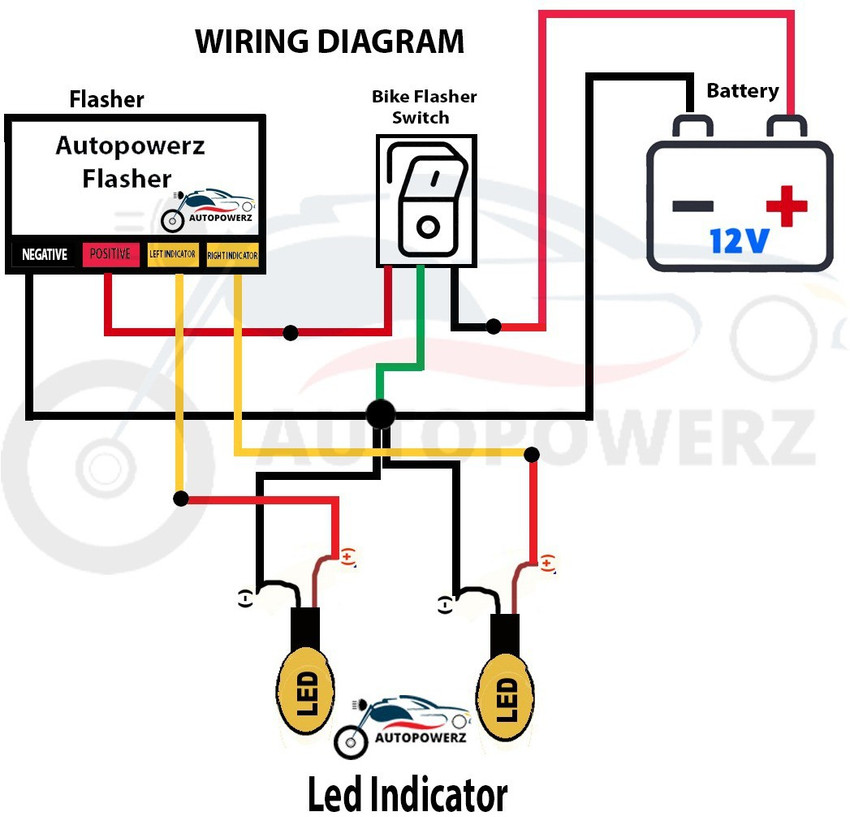 Bike indicator flasher price sale