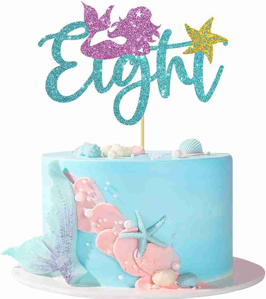 Festiko Glitter Mermaid Eight Cake Topper/Mermaid Cake Topper