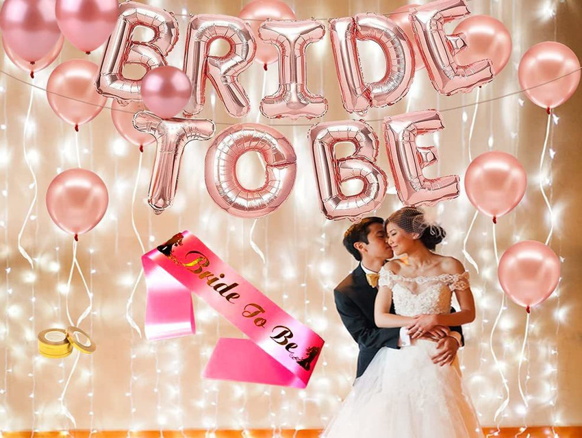 SV Traders Bride To Be Bridal Shower Rose Gold Theme Decoration