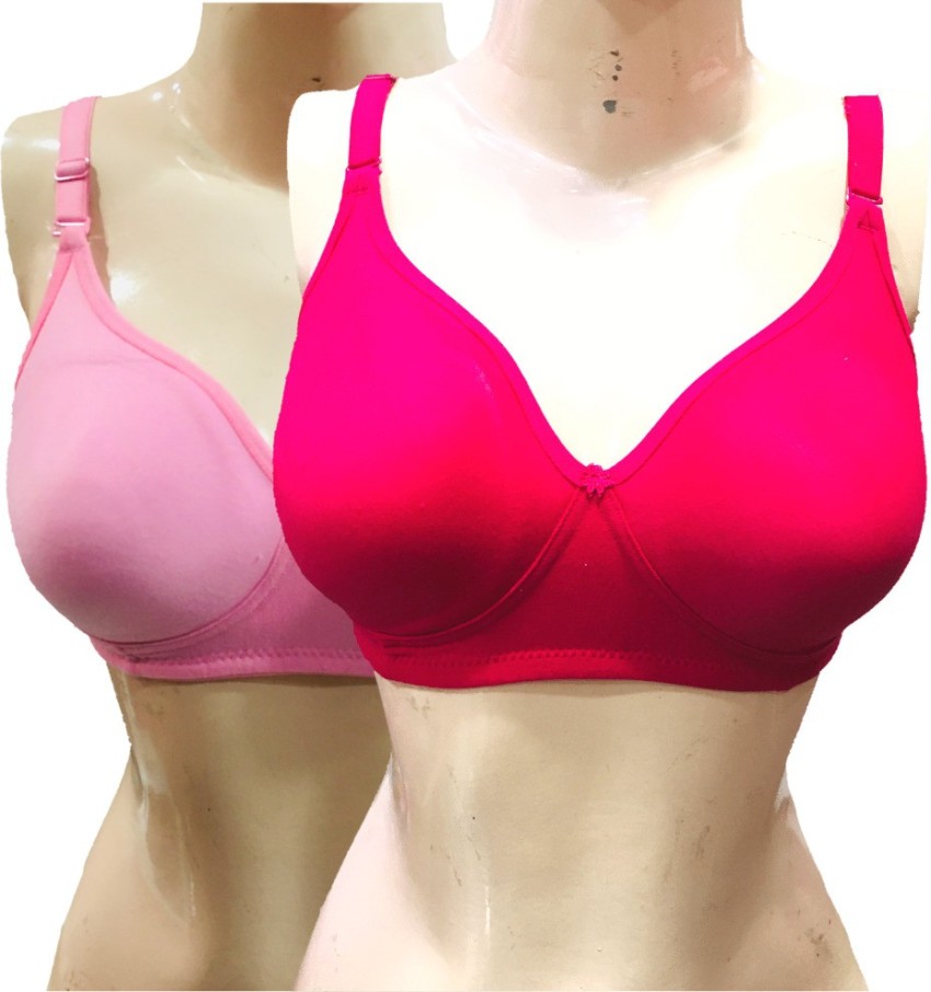 Buy Madam Women Pink Non Padded Bra 38D (Pack of - 2) Online at Best Prices  in India - JioMart.