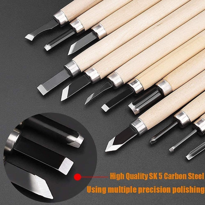 Professional Wood Carving Tools:12-Piece Wood Carving Knife Set