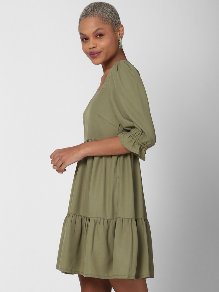 FOREVER 21 Women A line Green Dress Buy FOREVER 21 Women A line Green Dress Online at Best Prices in India Flipkart
